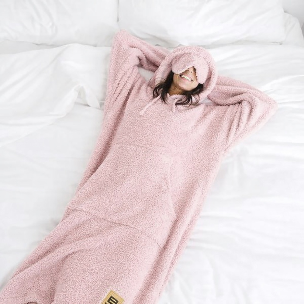 Big Blanket Hoodie Blush Color One Size Brand New with Travel Sack - Picture 2 of 3